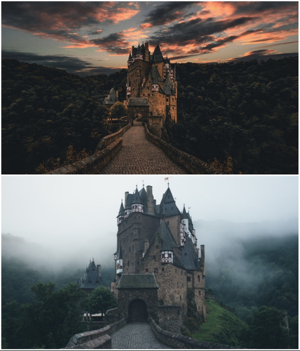 Burg Eltz – это невероятно зловещее здание станет идеальным местом для фильма о вампирах (Виршем, Германия). | Фото: zastavki.com/ interestingengineering.com.