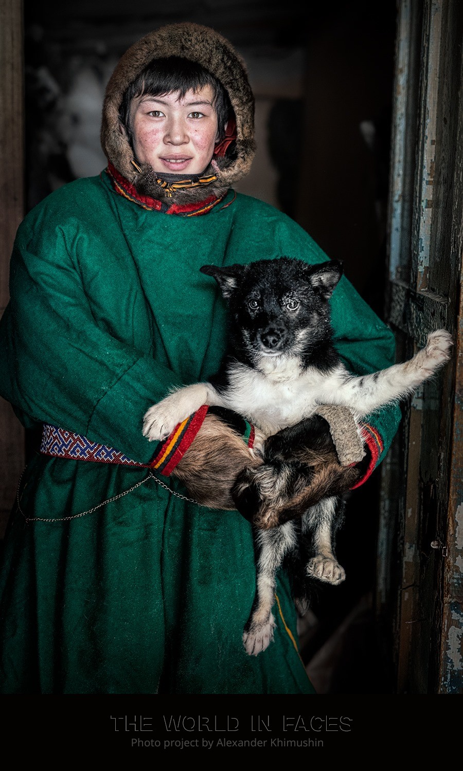 Ненецкий парень с собакой 